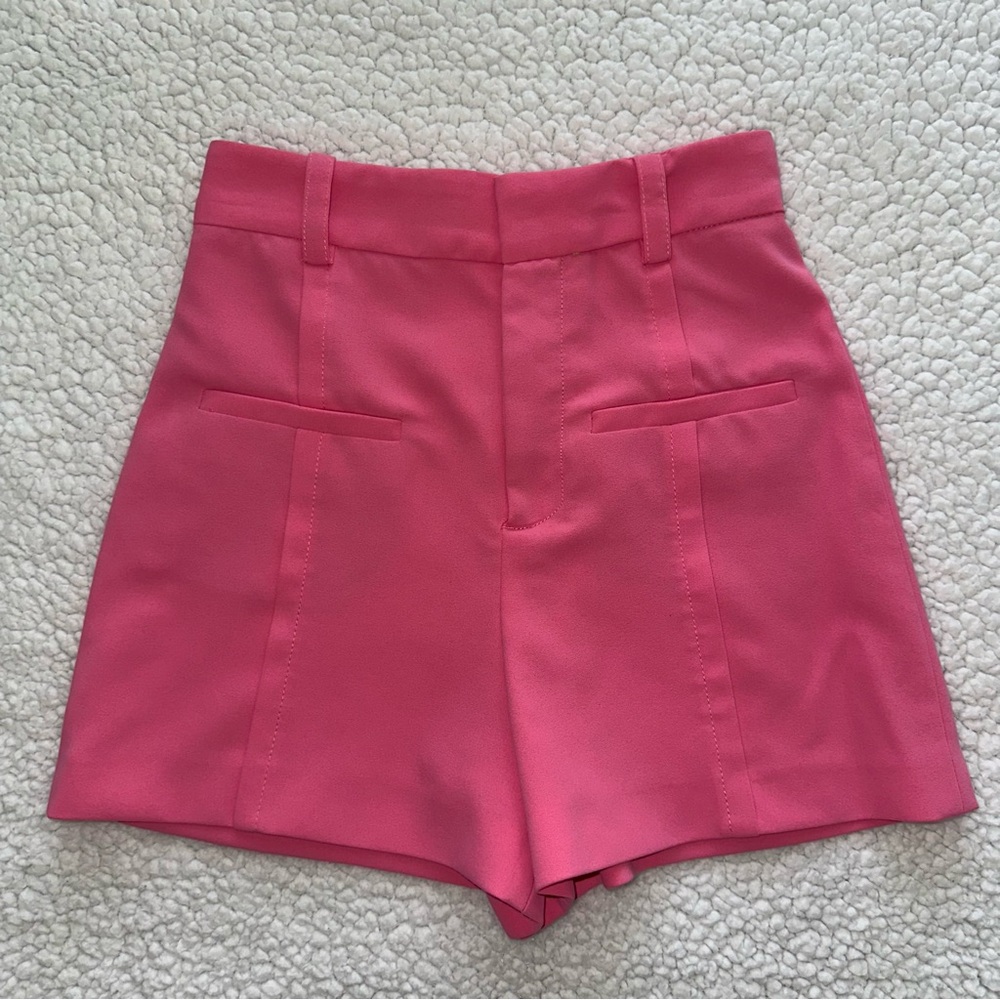 ZARA pink high waist shorts business casual office XS